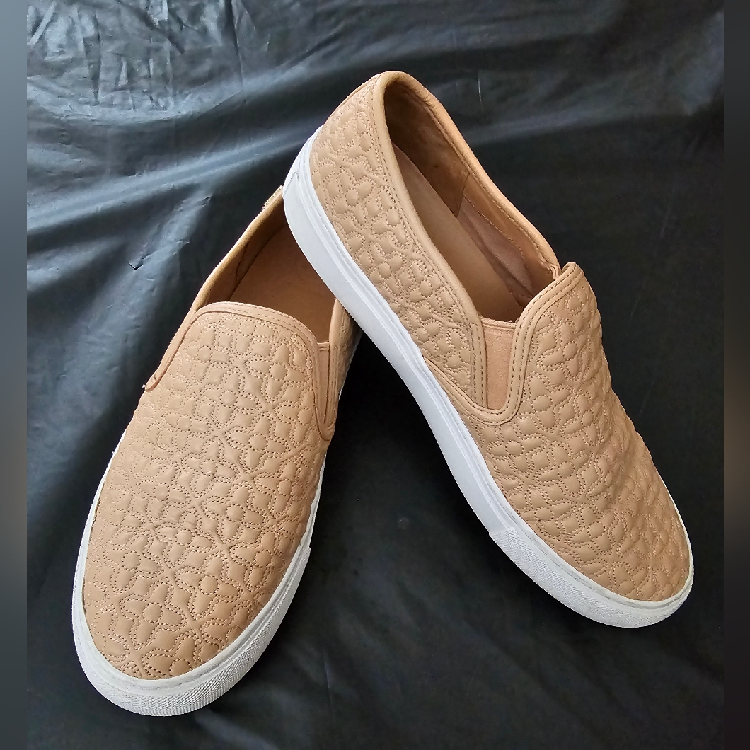 Tory Burch - Quilted Tan Slip-On Sneakers